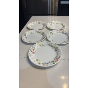 Corelle Chutney Salad Plates 7.25" Fruit Swirl Rim Set of 5